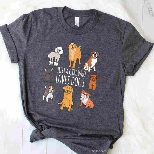 Fun Dog Puppy Lover Themed T-Shirt, Cute Graphic Tee For Adults Who Love Dogs