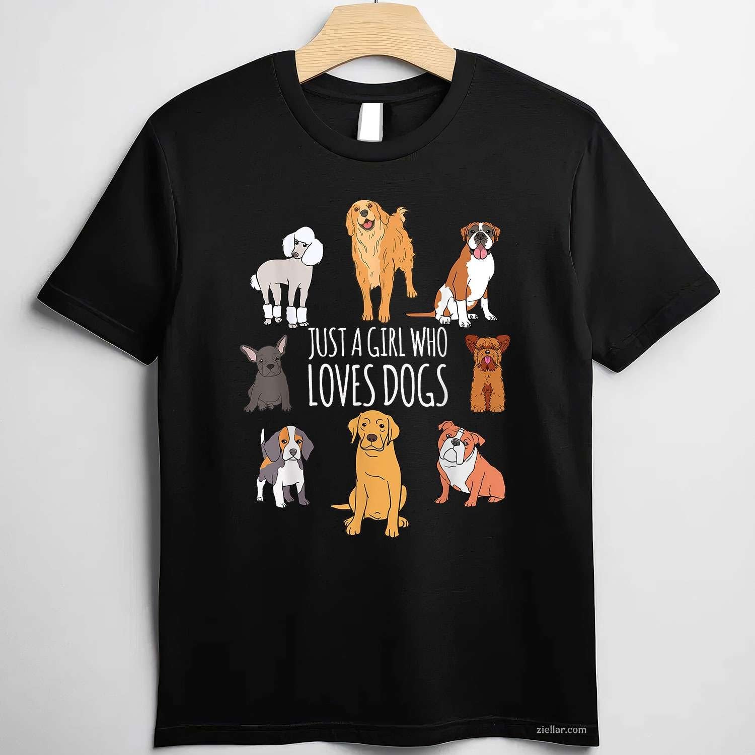 Fun Dog Puppy Lover Themed T-Shirt, Cute Graphic Tee For Adults Who Love Dogs