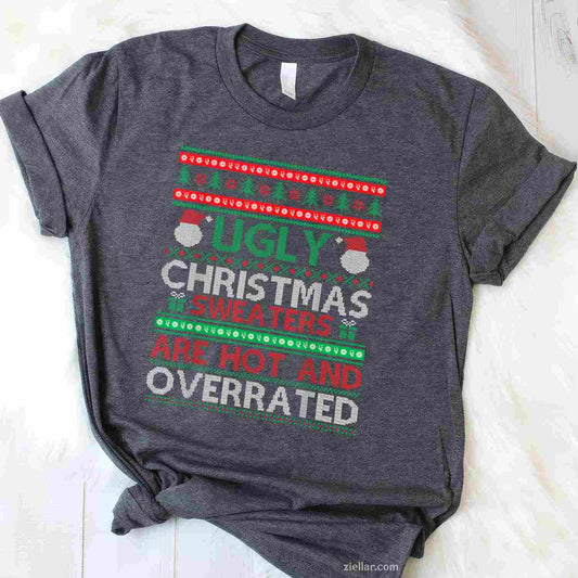 Funny Christmas Shirt For Ugly Sweater Party Men Women T-Shirt_ Humorous Holiday Party Tee