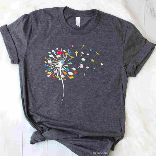 Funny Dandelion Books Gift For Reading Lover Women Girls T-Shirt