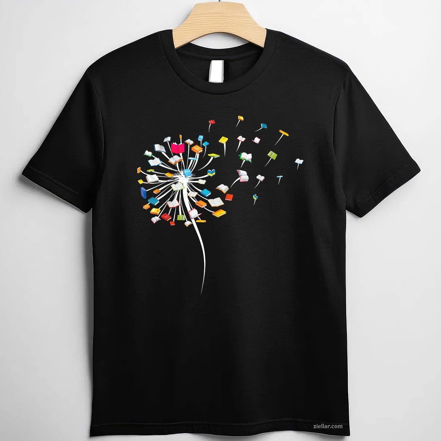 Funny Dandelion Books Gift For Reading Lover Women Girls T-Shirt
