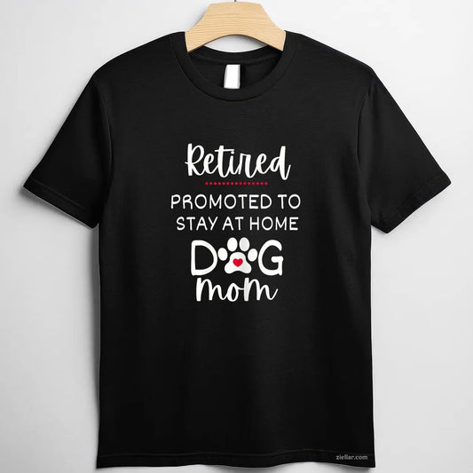 Funny Dog Mom Retirement For Dog Lover T-Shirt, Vintage Graphic Tee For Adults Women