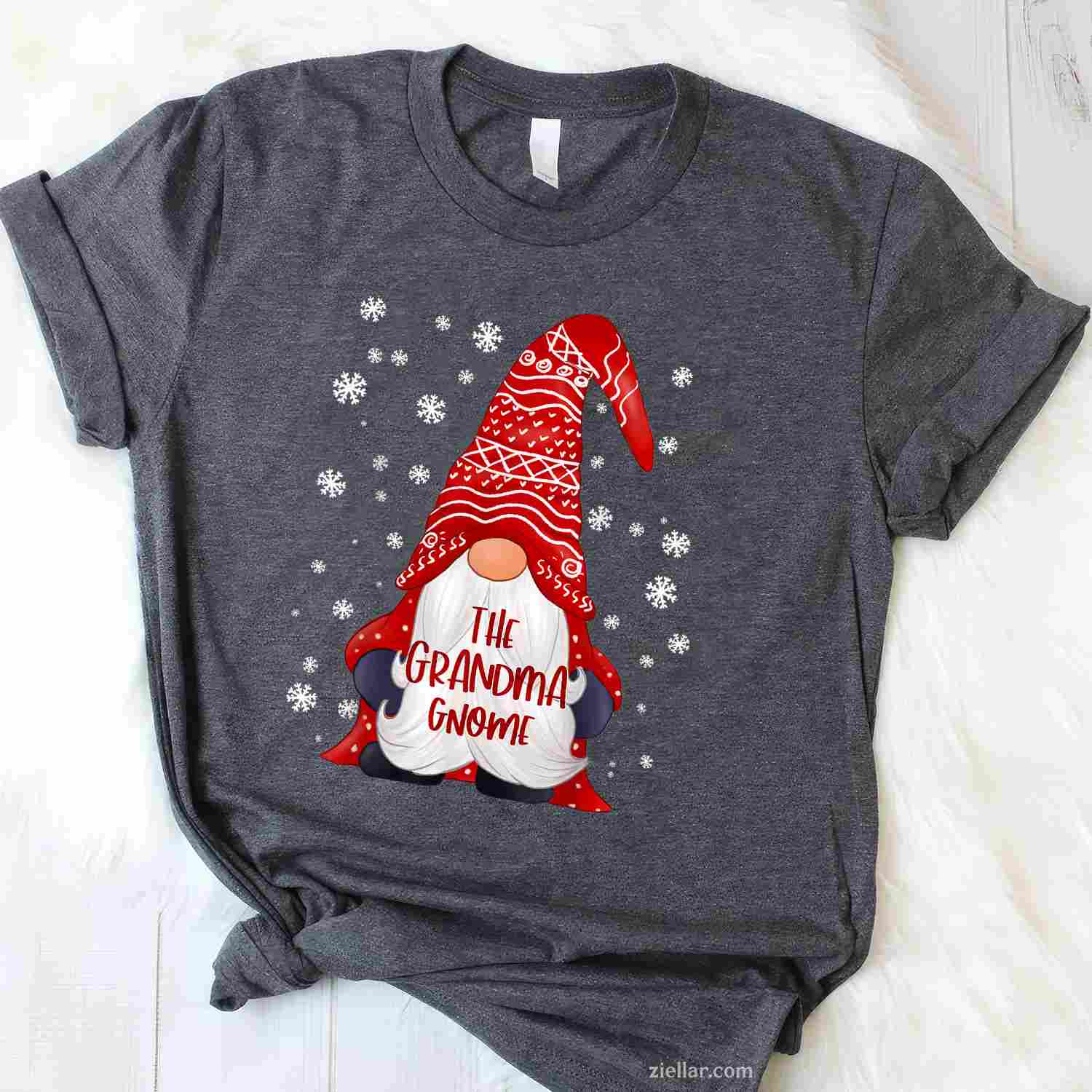 Funny Grandma Gnome Family Matching Christmas Gift Pajama T-Shirt, A Grandma Gnome Christmas Pajama Tee