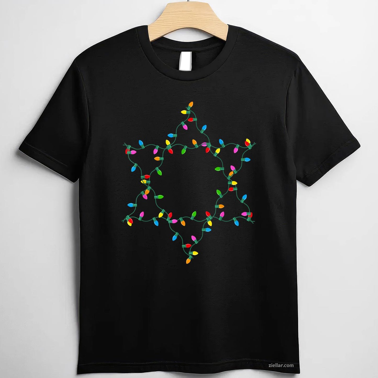 Funny Hanukkah Christmas Lights Star Of David T-Shirt_ A Great Holiday Season Tee For Men And Women