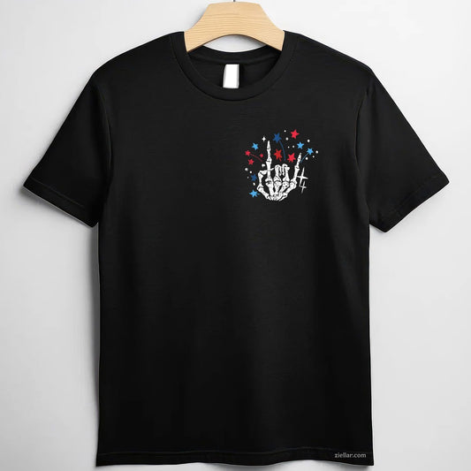 Funny Skeleton US Flag 4th Of July Cute Chill The Fourth Out T-Shirt Tee for Men Women Adults Unisex