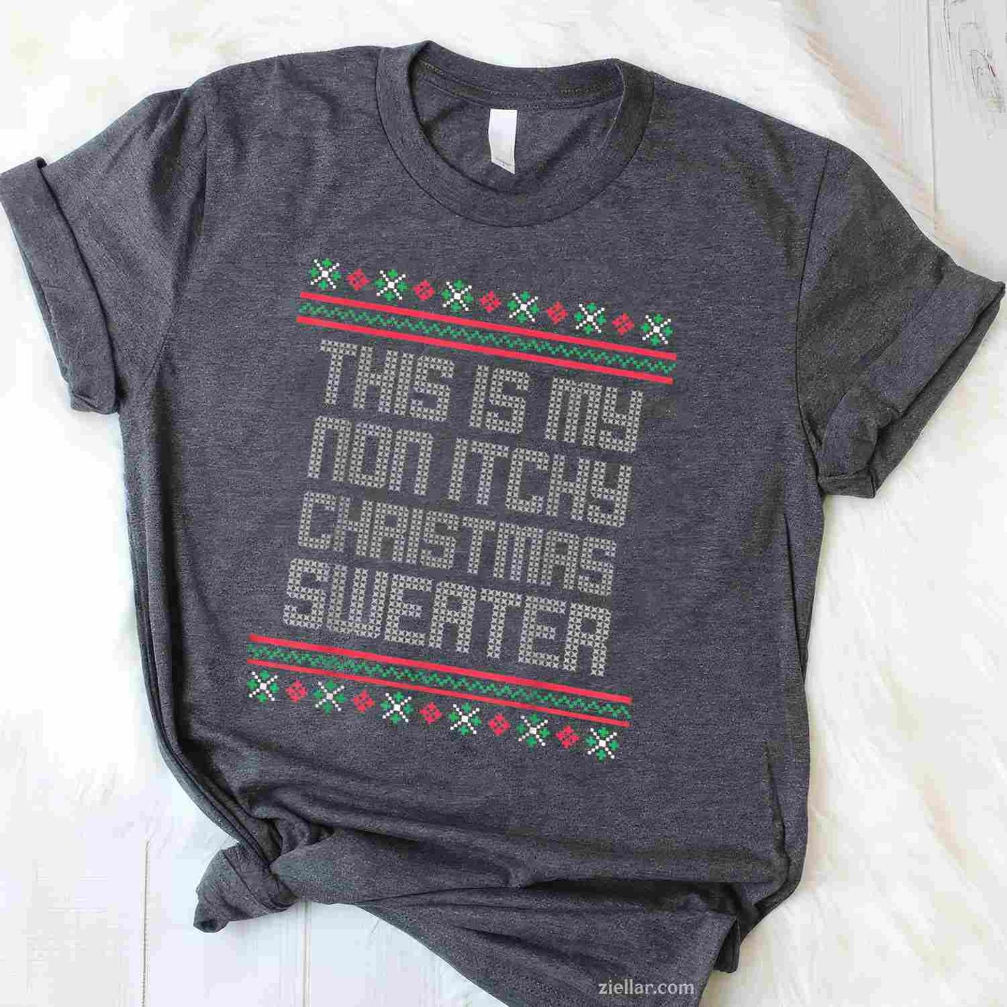 Funny Ugly Christmas Sweater T-Shirt_ Humorous Holiday Party Gag Gift Tee For Men And Women