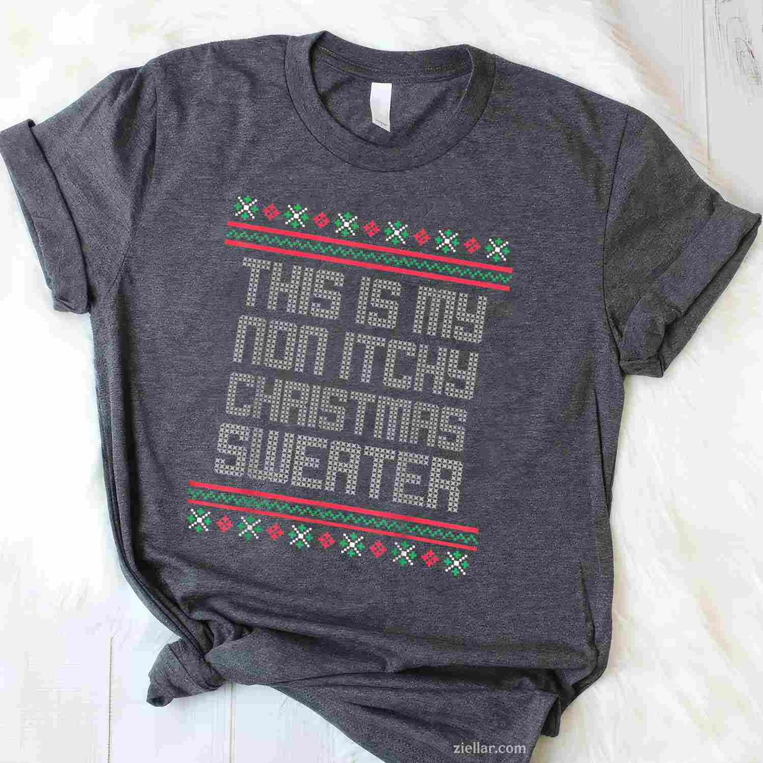 Funny Ugly Christmas Sweater T-Shirt_ Humorous Holiday Party Gag Gift Tee For Men And Women