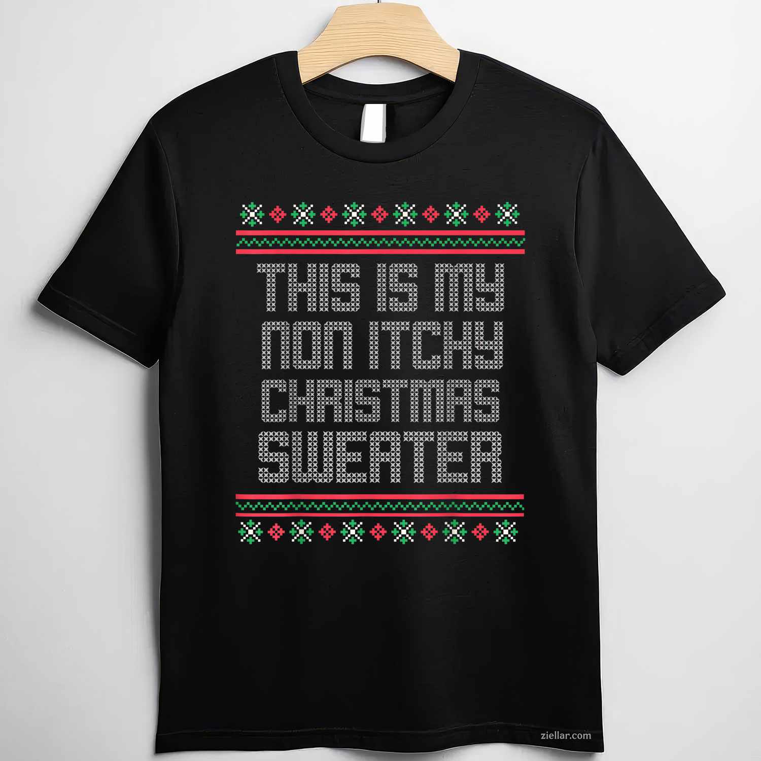 Funny Ugly Christmas Sweater T-Shirt_ Humorous Holiday Party Gag Gift Tee For Men And Women