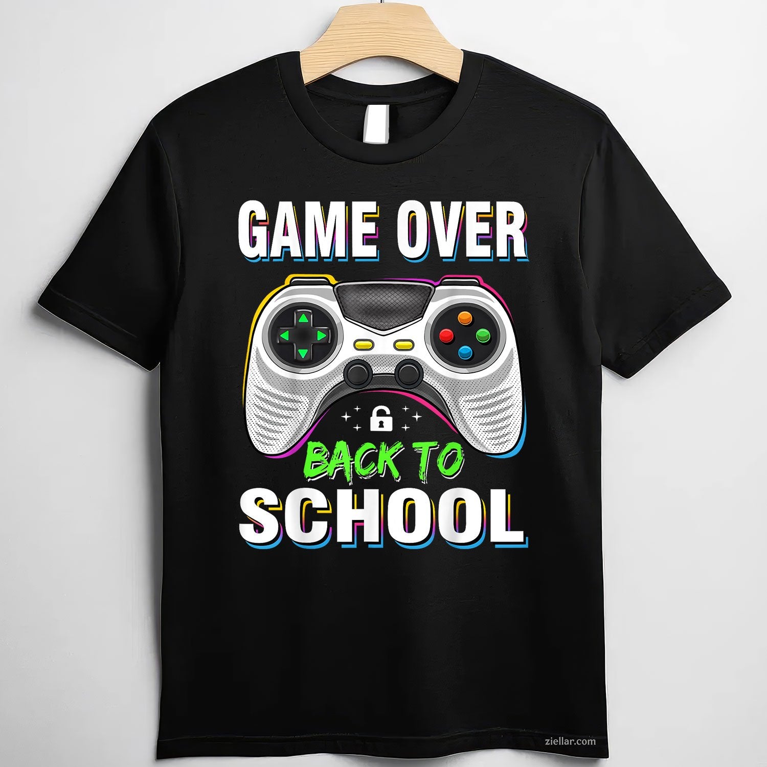 Game Over Back to School Tee and T-Shirt, Funny First Day T-Shirt for Adults