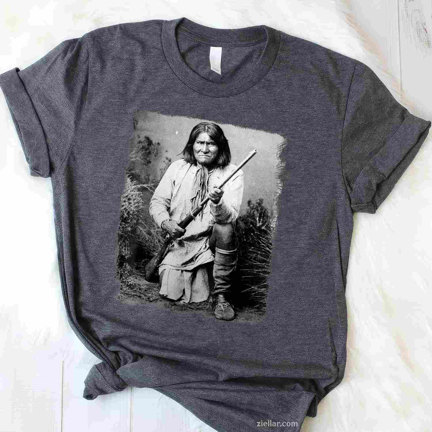 Geronimo_ A Warrior Native American T-Shirt And Tee For Men And Adults