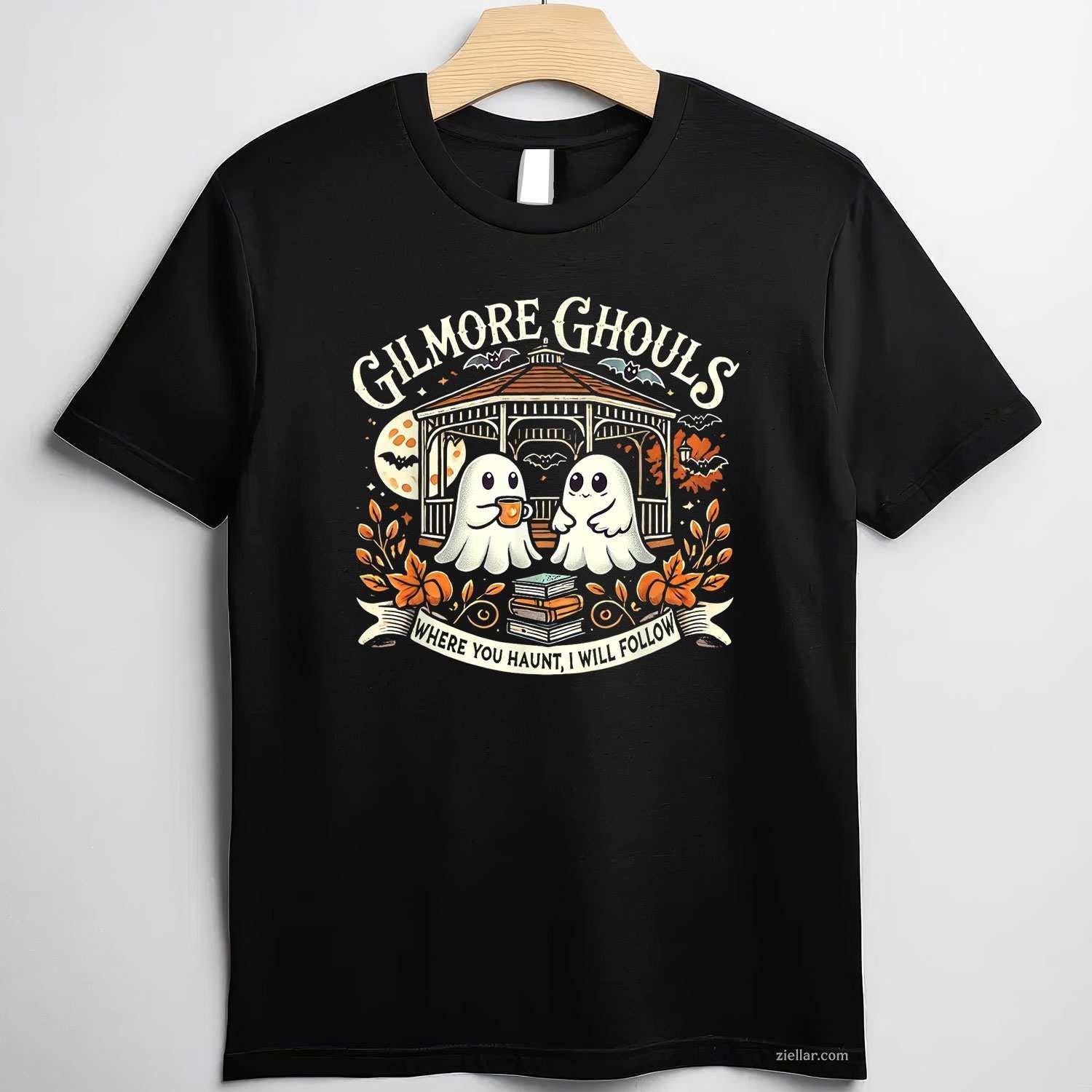 Gilmore Ghouls Where You Haunt, I Will Follow Apparel Tee, Ghost T-Shirt for Men Women Adults Unisex, Aesthetic Streetwear Top, Soft Cotton Premium Print