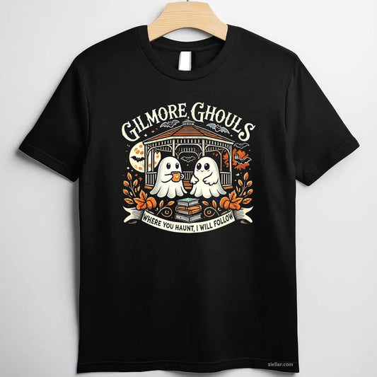 Gilmore Ghouls Where You Haunt, I Will Follow Apparel Tee, Ghost T-Shirt for Men Women Adults Unisex, Aesthetic Streetwear Top, Soft Cotton Premium Print