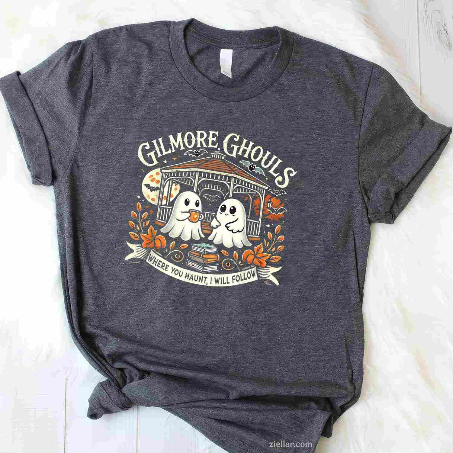 Gilmore Ghouls Where You Haunt, I Will Follow Apparel Tee, Ghost T-Shirt for Men Women Adults Unisex, Aesthetic Streetwear Top, Soft Cotton Premium Print