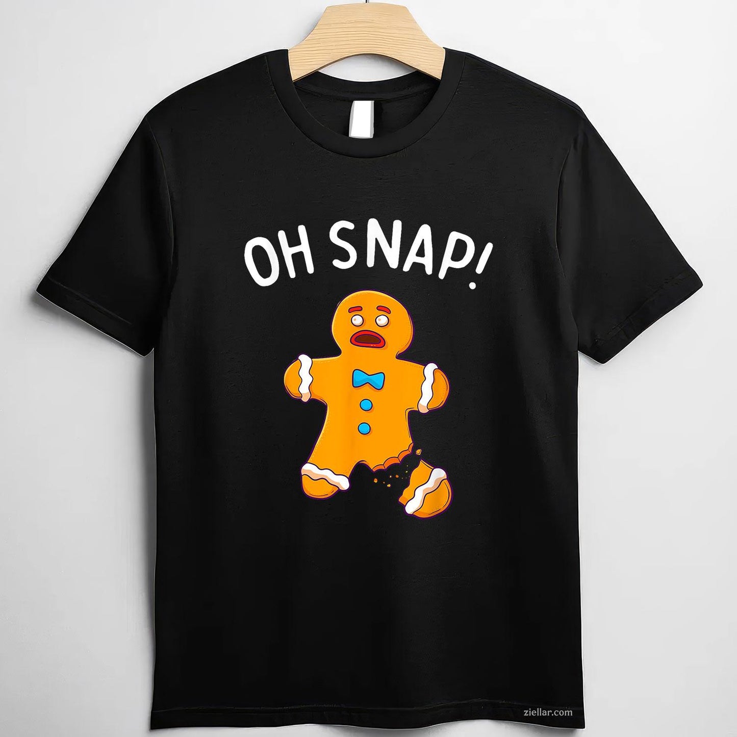Gingerbread Man Oh Snap Christmas Funny Cookie Baking Gift Short Sleeve T-Shirt, An Oh Snap Gingerbread Man Tee