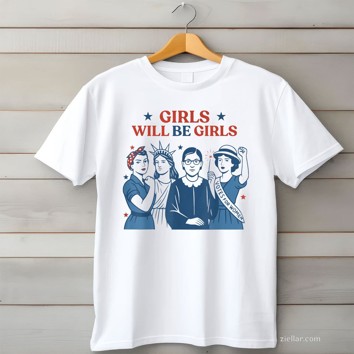 Girl Will Be Patriotic Feminist 4th Of July USA