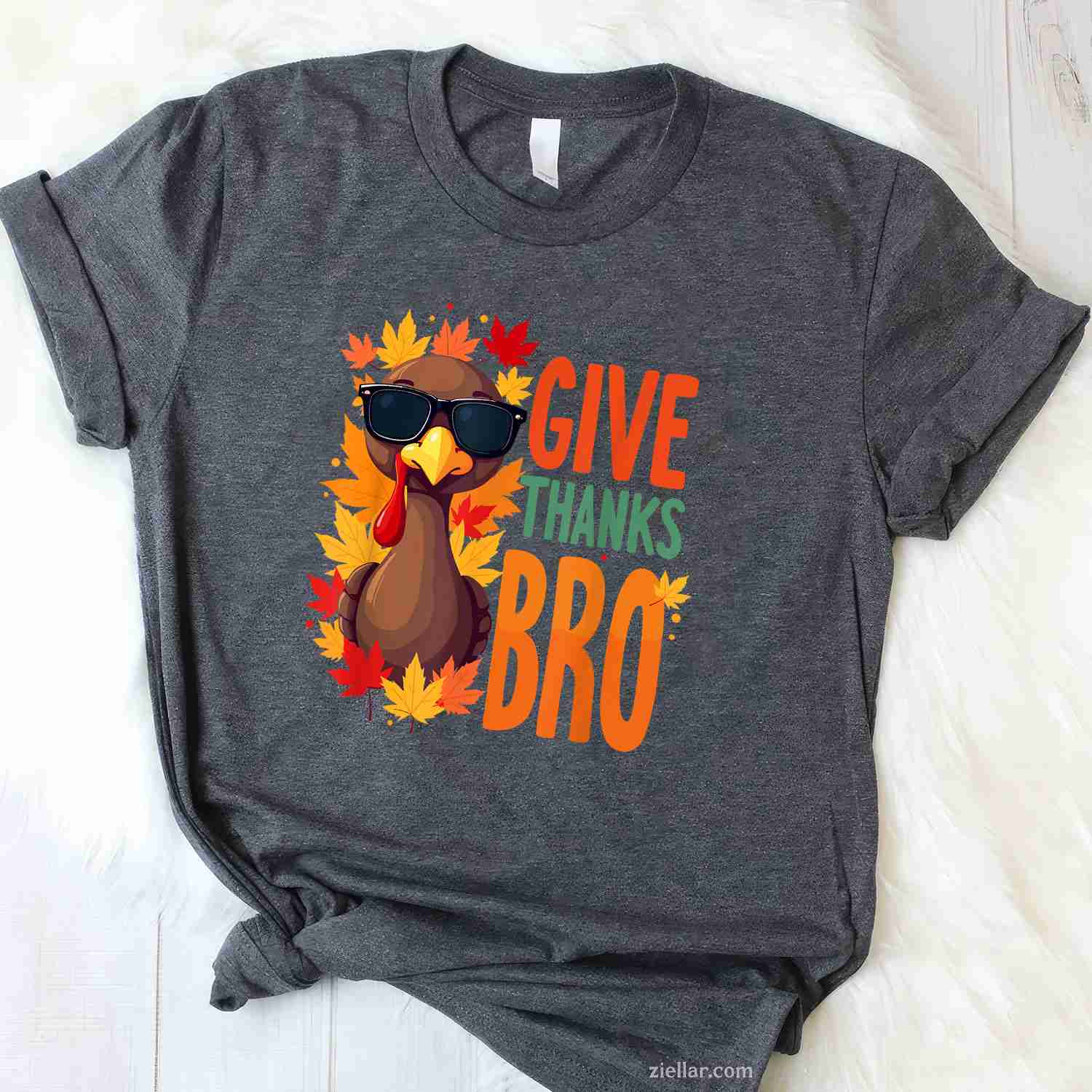 Give Thanks Bro Cute Turkey Thankful Thanksgiving T-Shirt And Tee For Adults