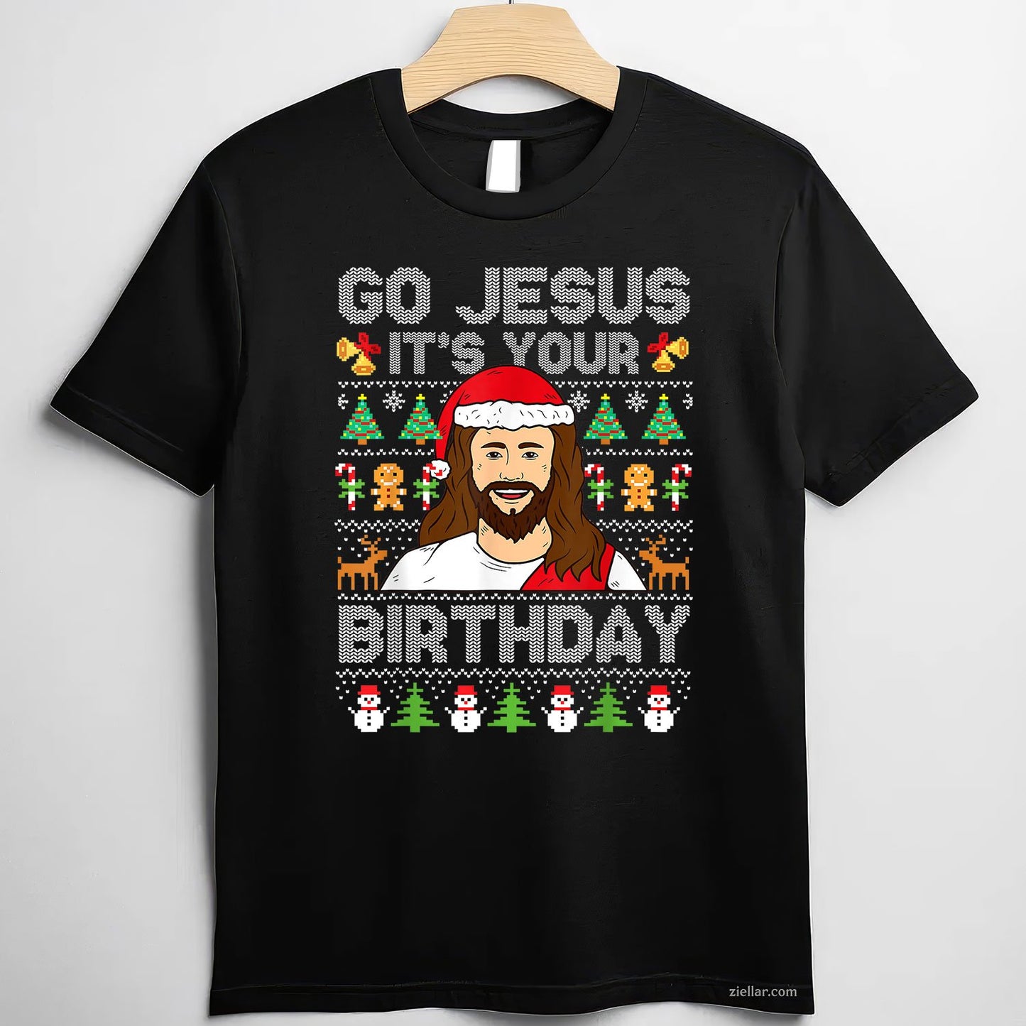 Go Jesus It’s Your Birthday Tee and T-Shirt, Funny Christmas Ugly Sweater T-Shirt for Adults