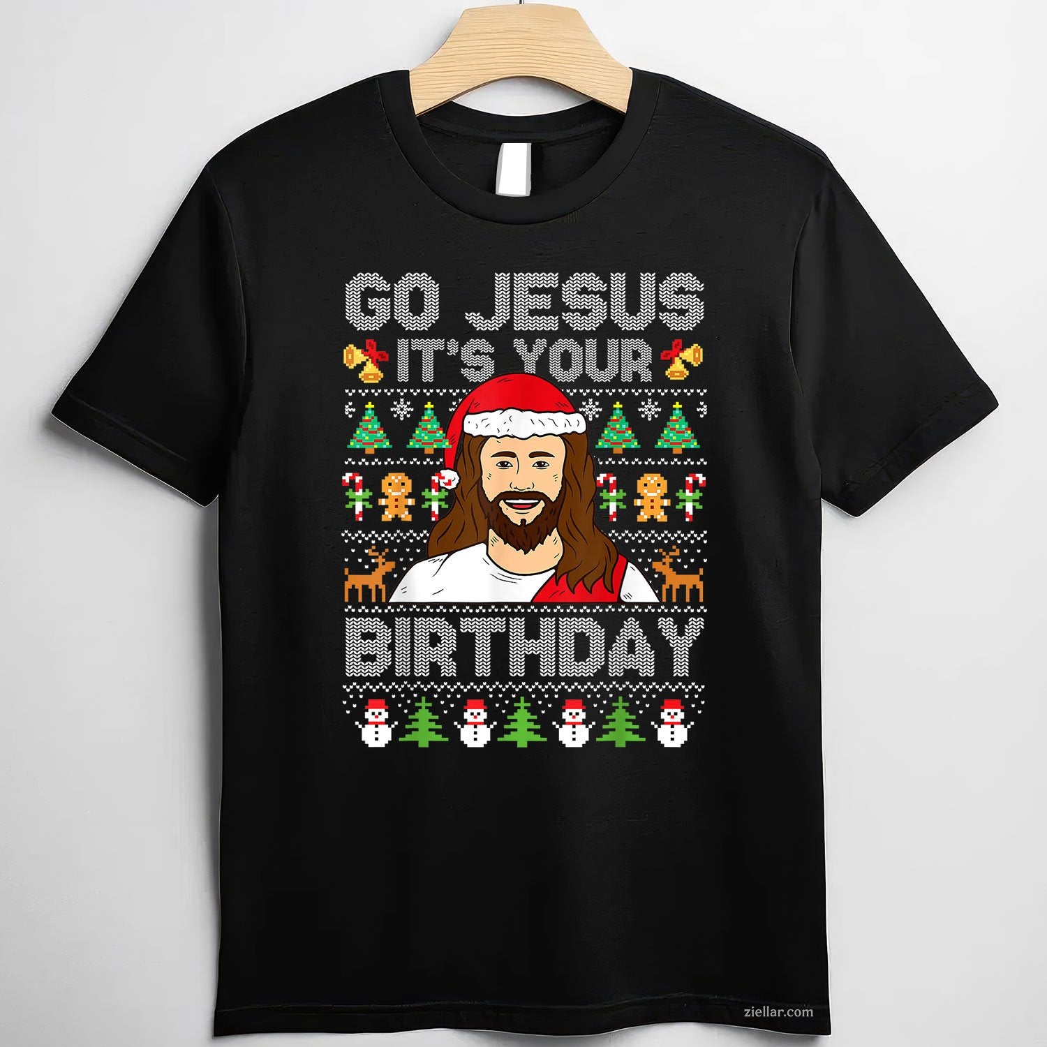 Go Jesus It’s Your Birthday Tee and T-Shirt, Funny Christmas Ugly Sweater T-Shirt for Adults