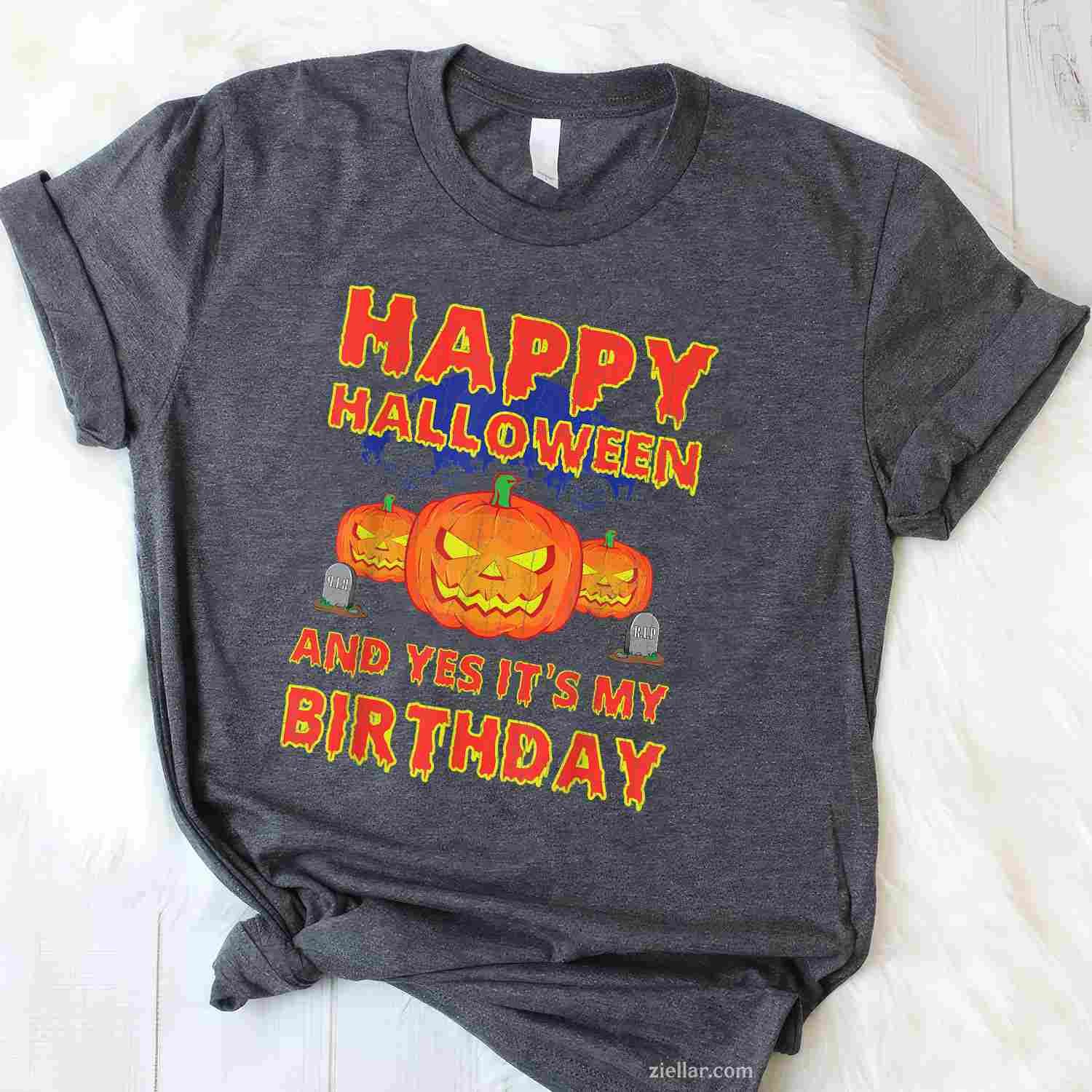 Halloween Birthday _ October 31 Birthday Cool Fall Season T-Shirt and Tee for Adults Men Women Unisex