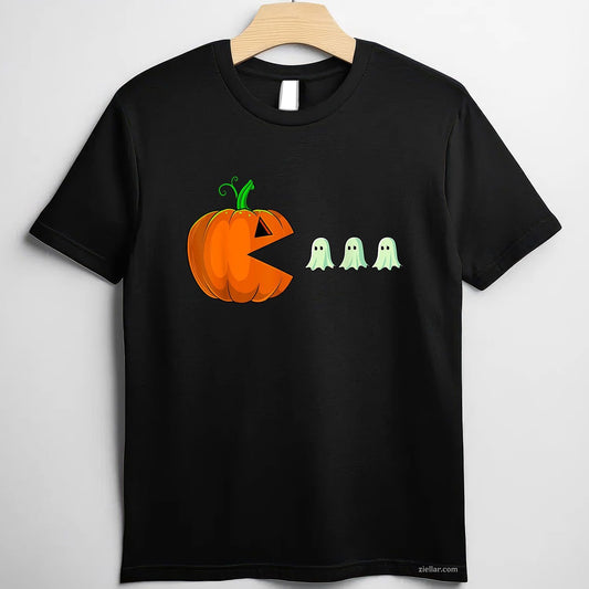 Halloween Pumpkin Funny Ghosts Women Men Tee, Halloween T-Shirt for Men Women Adults Unisex, Bold Statement Graphic, Party Outfit Favorite