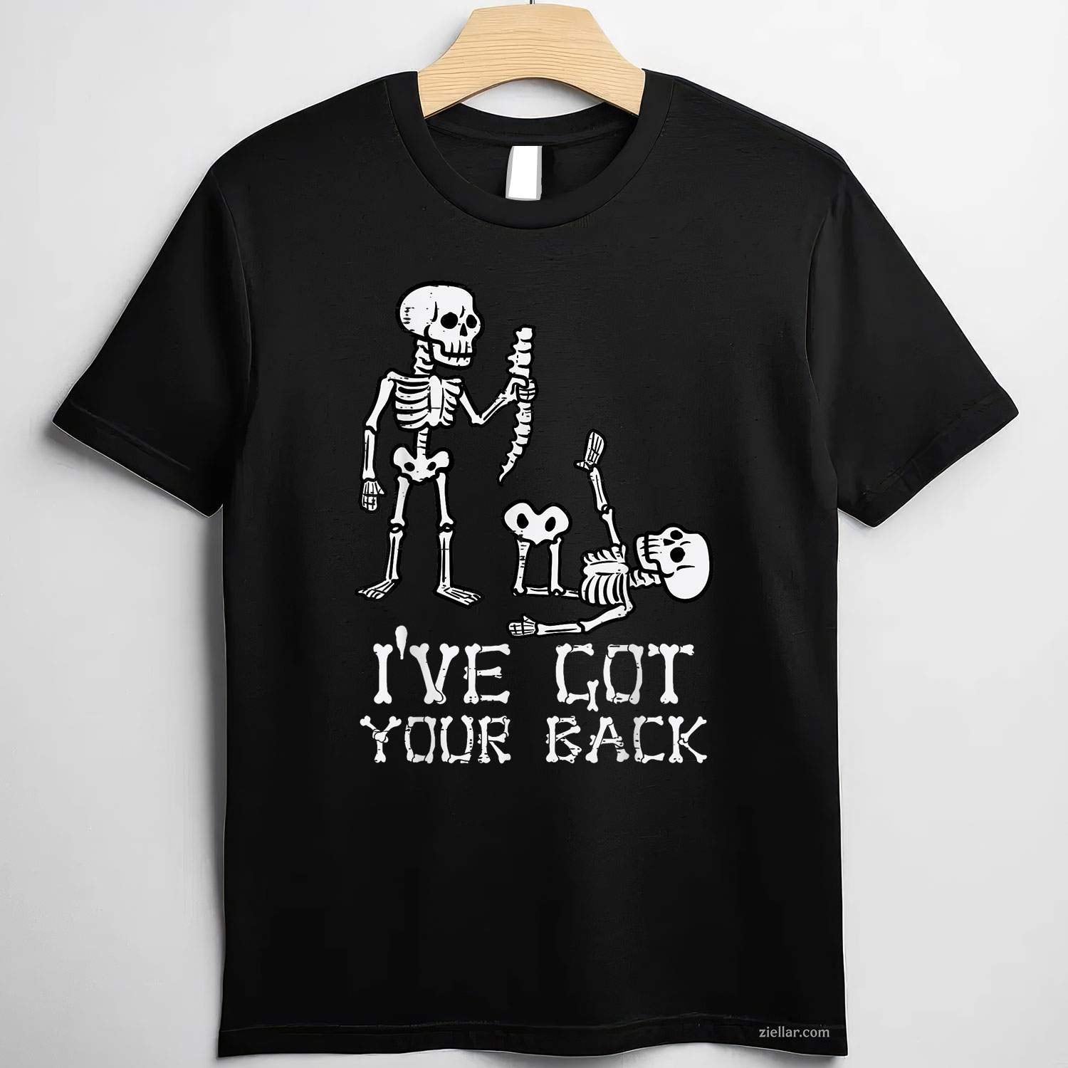 Halloween Skeletons Ive Got Your Back Costume Men Women Tee, Halloween T-Shirt for Men Women Adults Unisex, Aesthetic Streetwear Top, Soft Cotton Premium Print