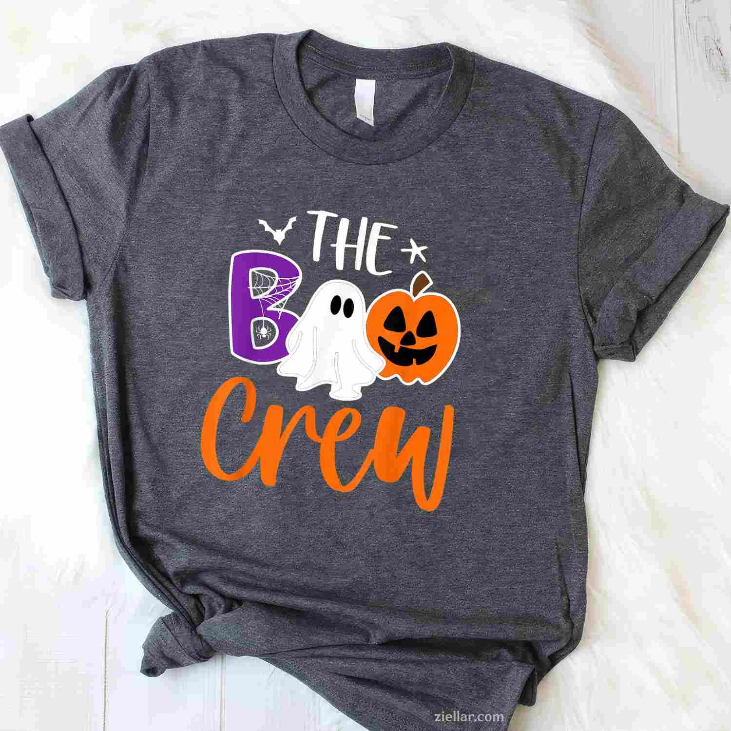 Halloween The Boo Crew Cute Ghost Spooky Family Matching Tee, Halloween T-Shirt for Men Women Adults Unisex, Bold Statement Graphic, Party Outfit Favorite