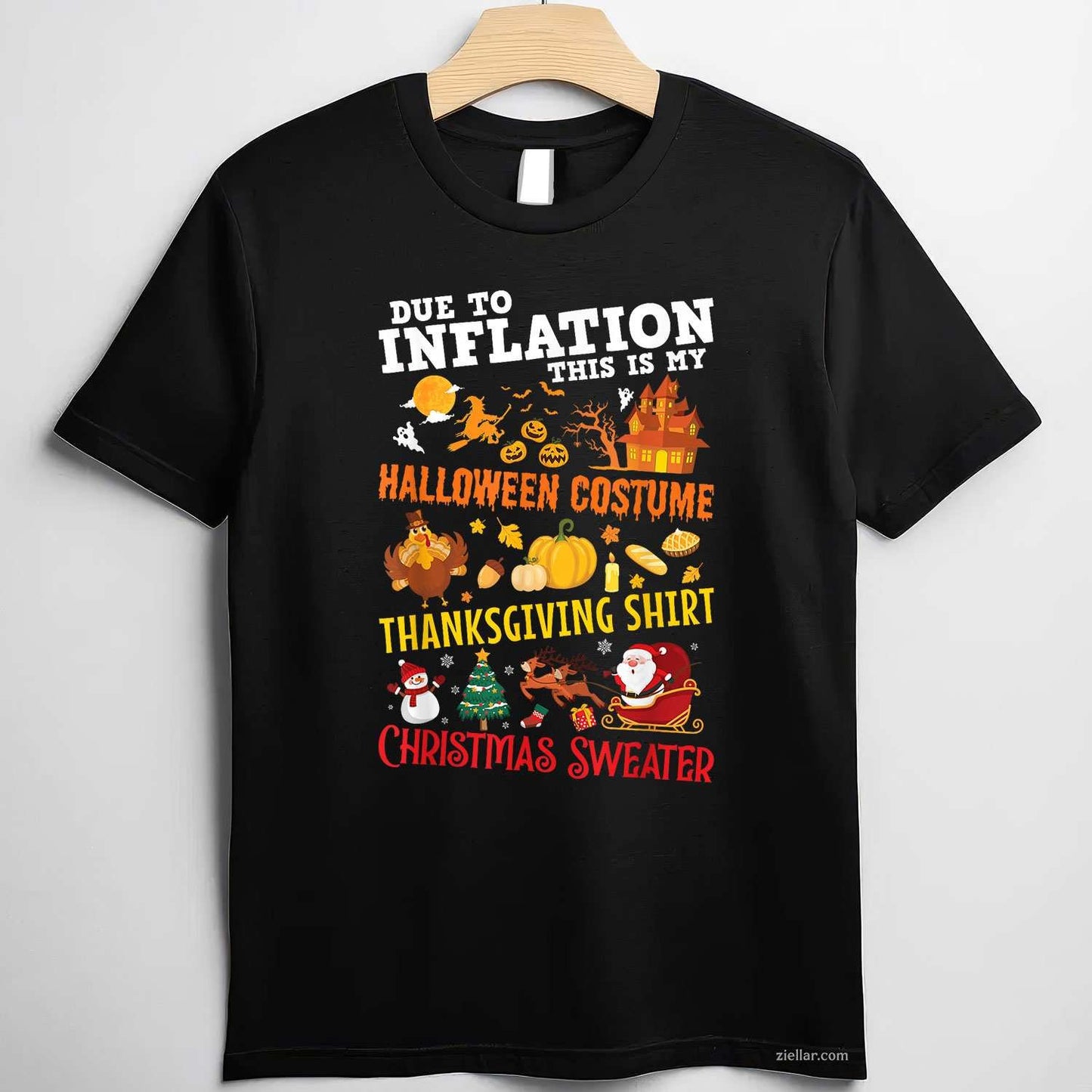 Halloween Costume, Thanksgiving, Ugly Christmas Sweater Funny Graphic Tee and T-Shirt Gift for Adults Men Women Unisex