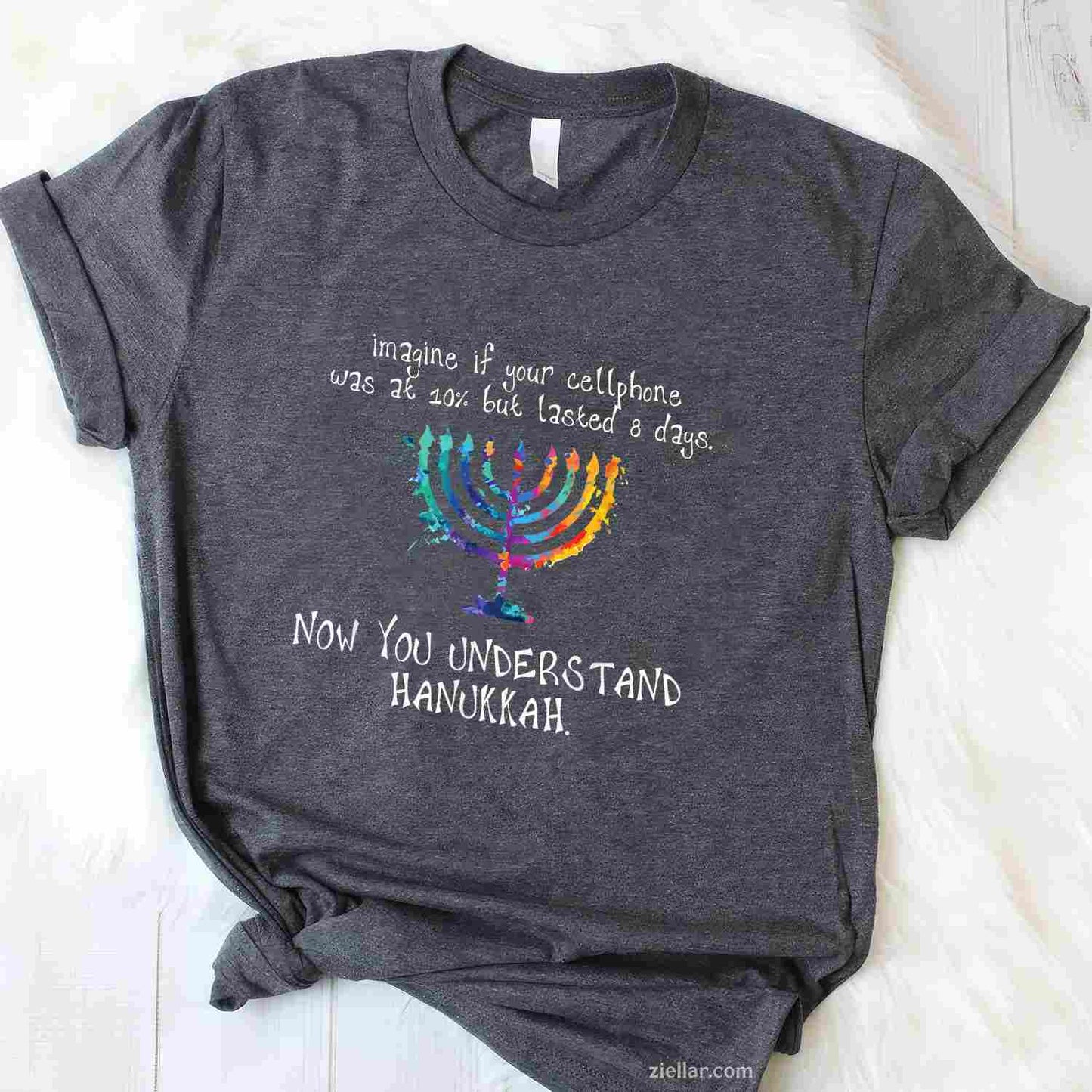 Hanukkah Chanukah Cellphone Meme Funny Jewish Gifts T-Shirt_ A Great Gag Gift Tee For The Holiday