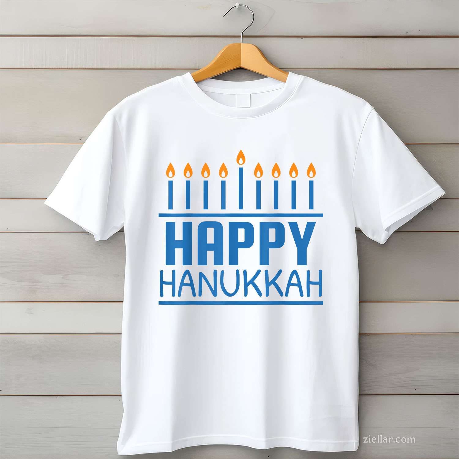 Happy Hanukkah Shirt Women Men Jewish Menorah Chanukah T-Shirt_ A Great Holiday Tee For All