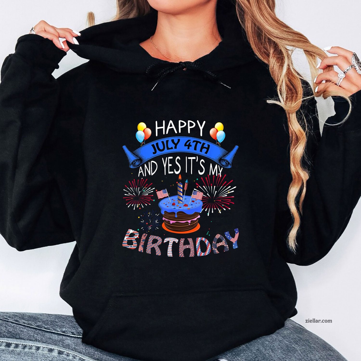Happy July 4th And Yes It's My Birthday Independence Day Tee Hoodie Shirt