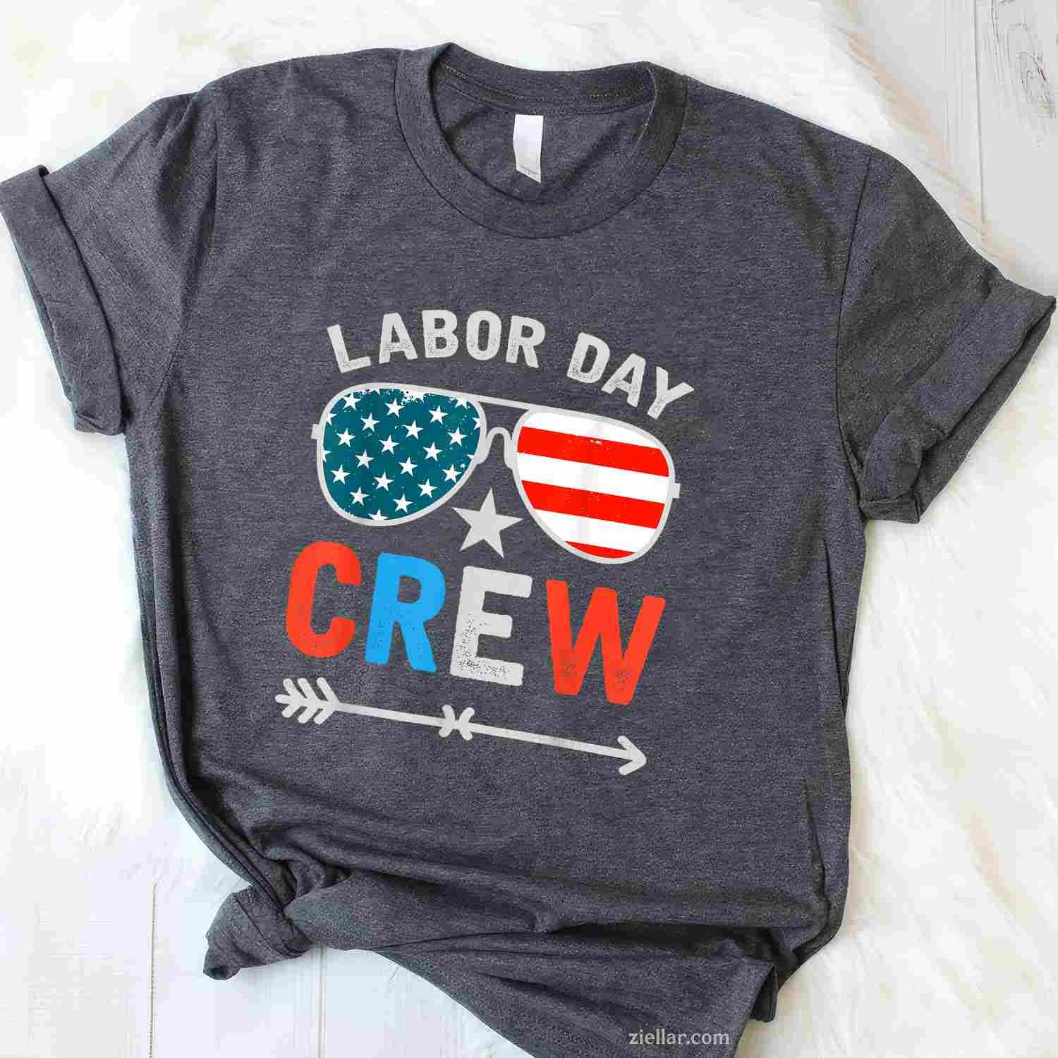 Happy Labor Day Crew Patriot Happy Labor Day T-Shirt Tee for Men Women Adults Unisex