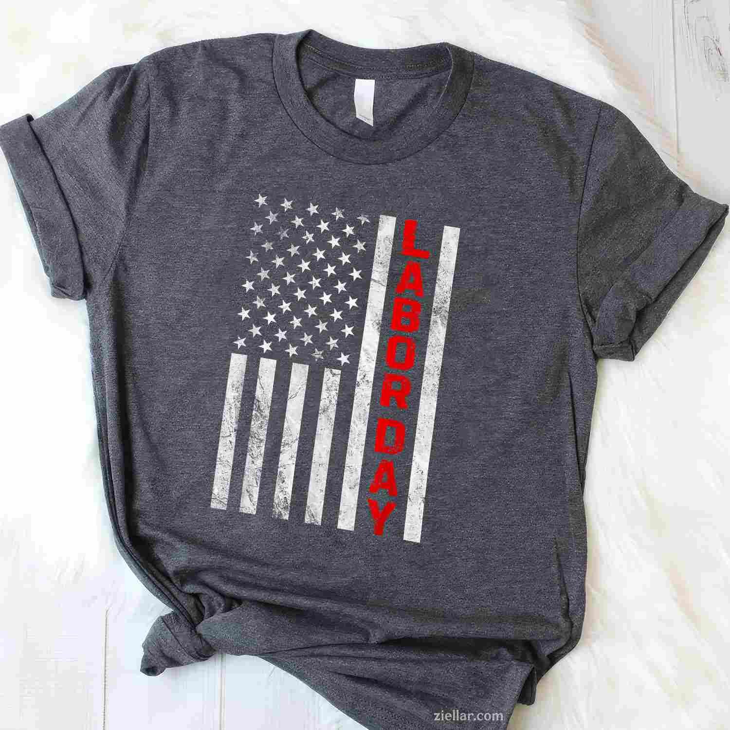 Happy Labor Day Men Women American Flag USA Labor Day T-Shirt Tee