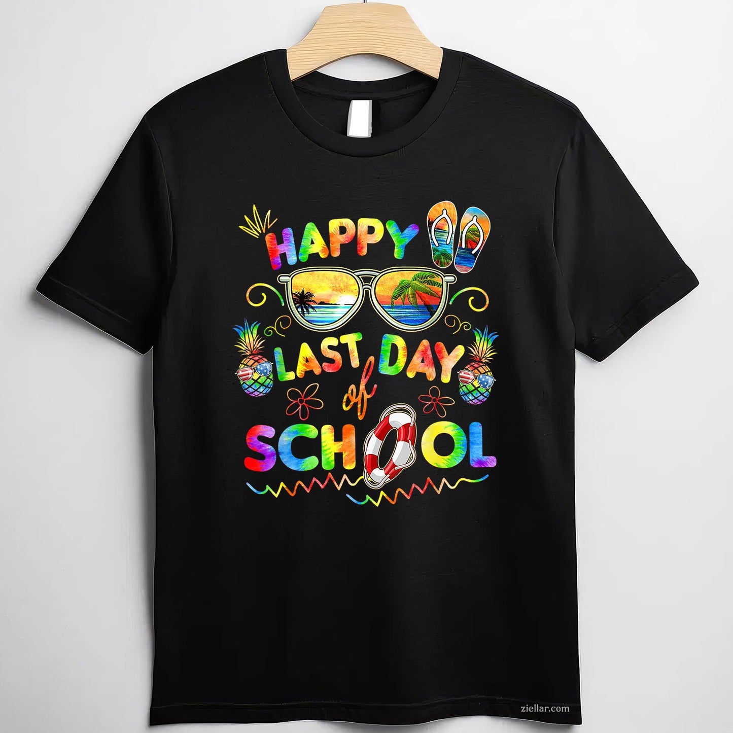 Happy Last Day of School Tee and T-Shirt, End of Year Celebration T-Shirt for Teachers and Students