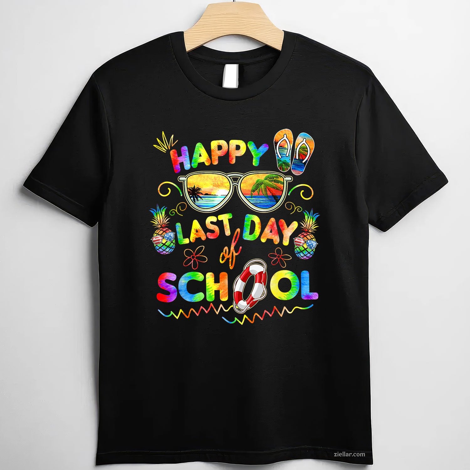 Happy Last Day of School Tee and T-Shirt, End of Year Celebration T-Shirt for Teachers and Students