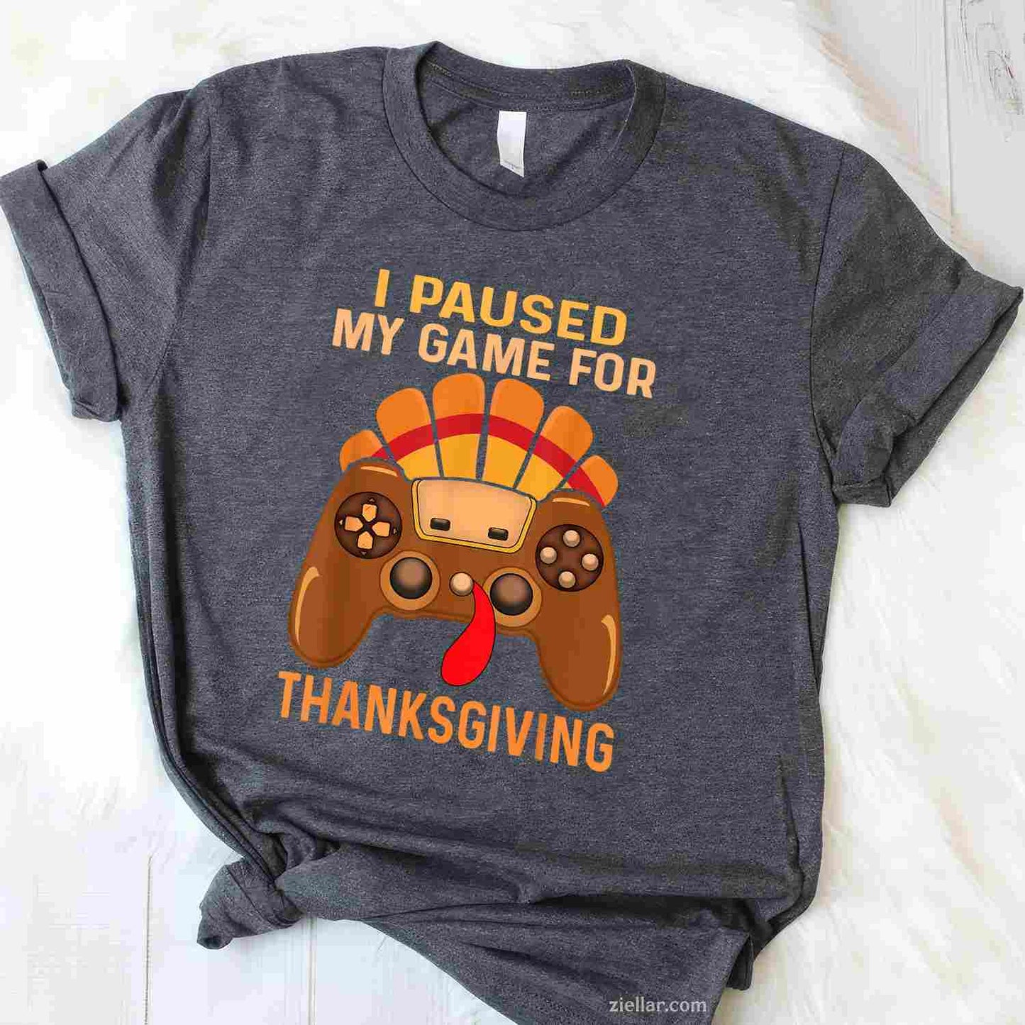Happy Thanksgiving gaming fall Turkey gamer boys kids men T-Shirt and Tee for Adults Men Women Unisex