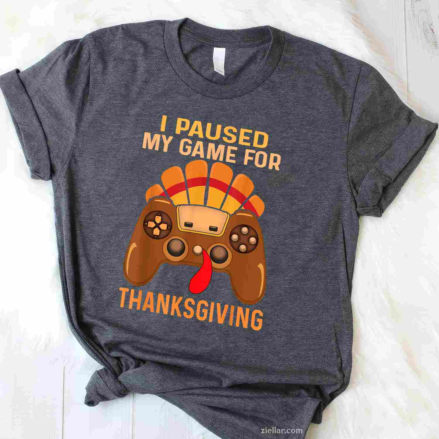 Happy Thanksgiving gaming fall Turkey gamer boys kids men T-Shirt and Tee for Adults Men Women Unisex