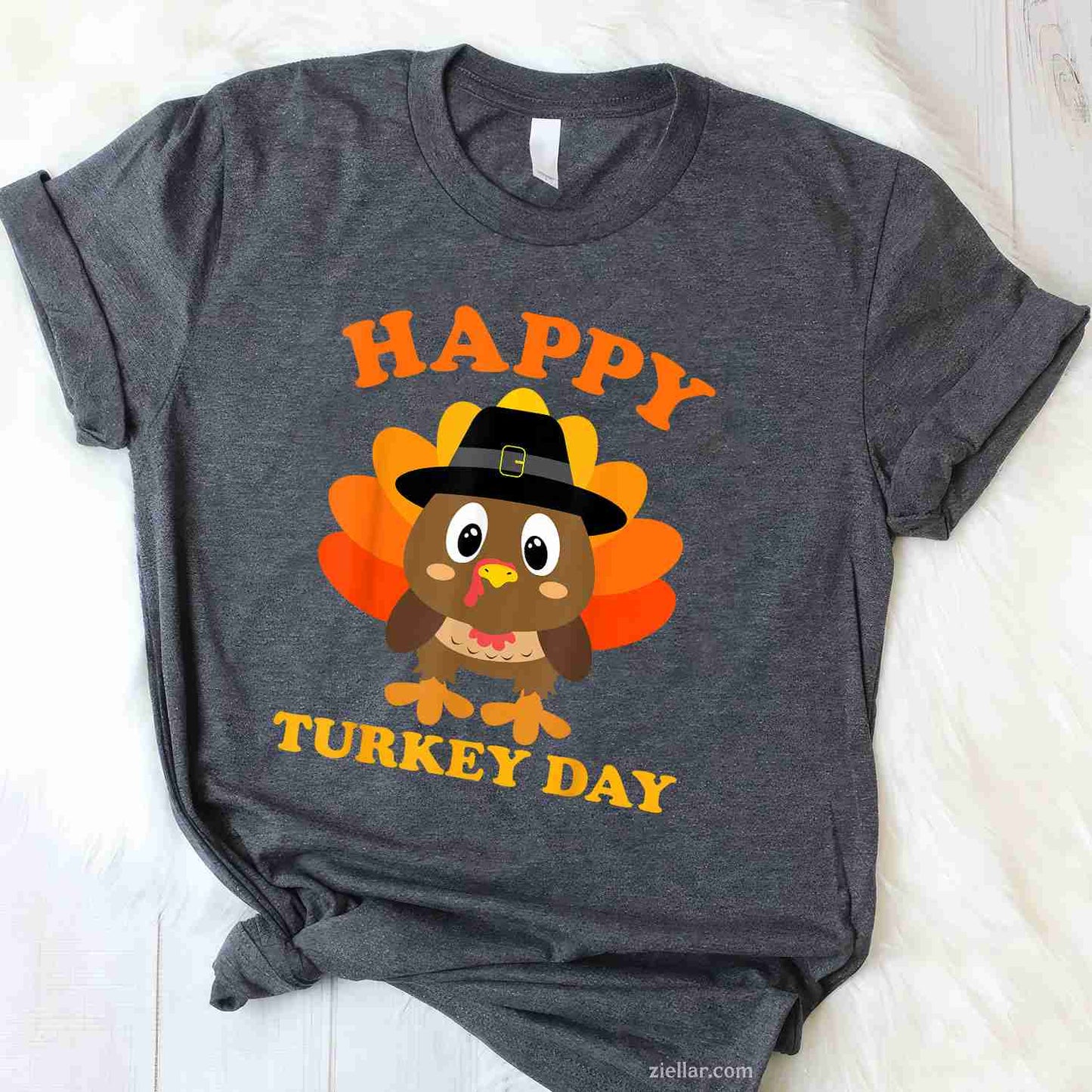 Happy Turkey Day Gifts Cute Thanksgiving Shirts Women Men T-Shirt and Tee for Adults Men Women Unisex