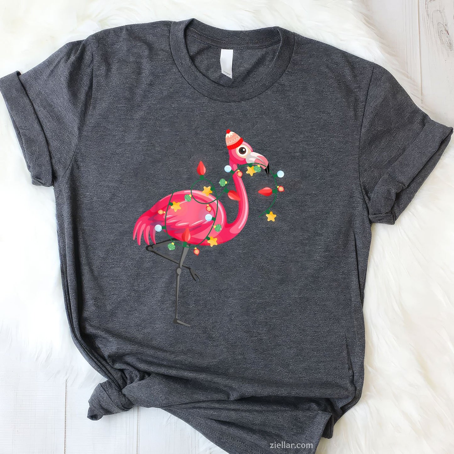 Hawaiian Summer Tropical Flamingo Funny Christmas In July TShirt