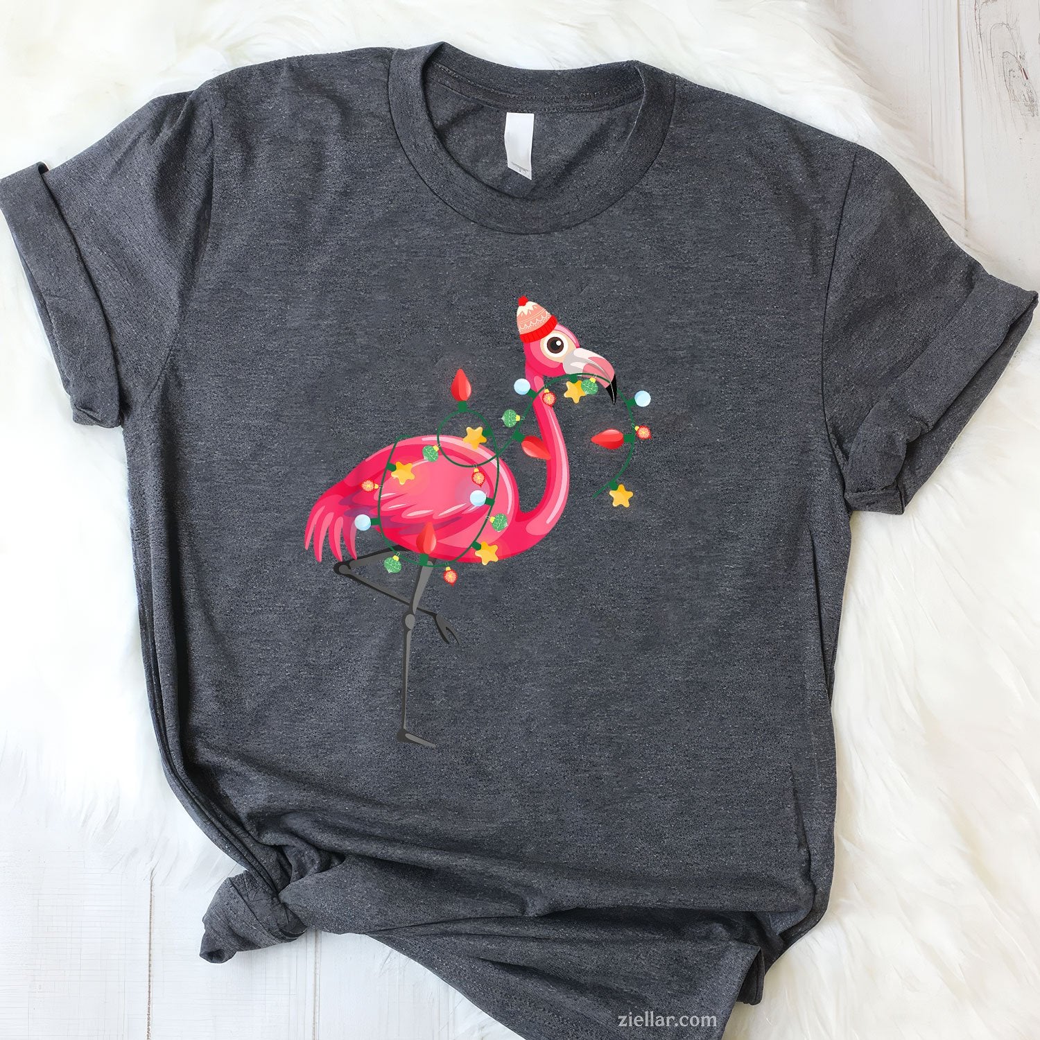 Hawaiian Summer Tropical Flamingo Funny Christmas In July TShirt