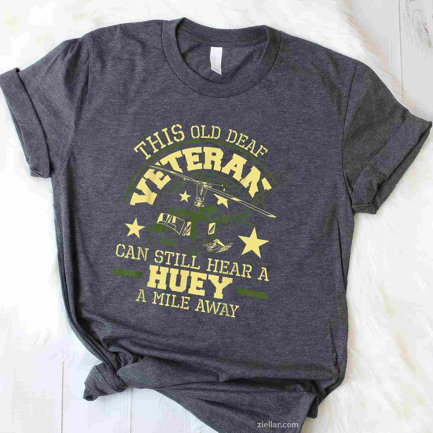 Hear A Huey A Mile Away - Helicopter Pilot Vietnam Veteran T-Shirt And Tee For Men