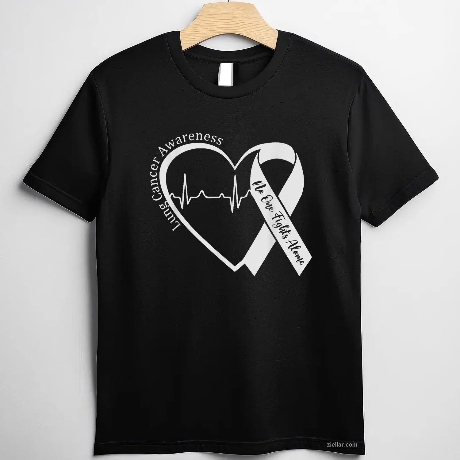 Heart White Ribbon Support T-Shirt