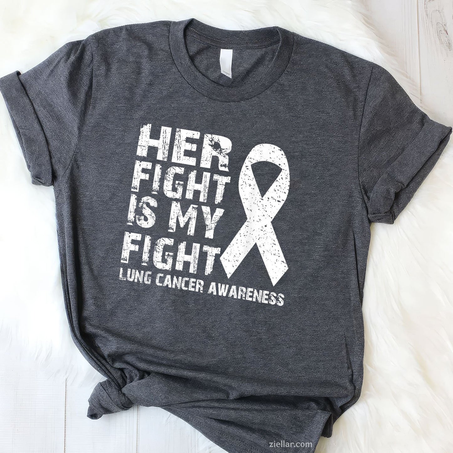 Her fight is my fight Lung cancer awareness Tees T-Shirt