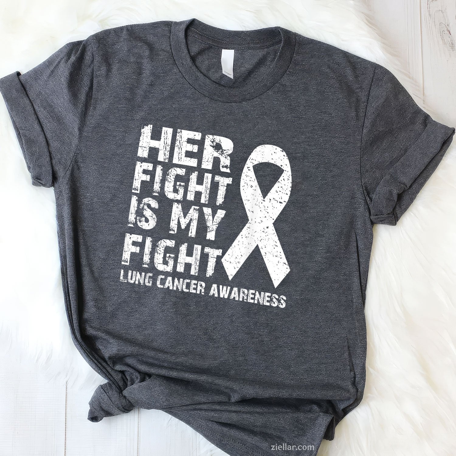 Her fight is my fight Lung cancer awareness Tees T-Shirt