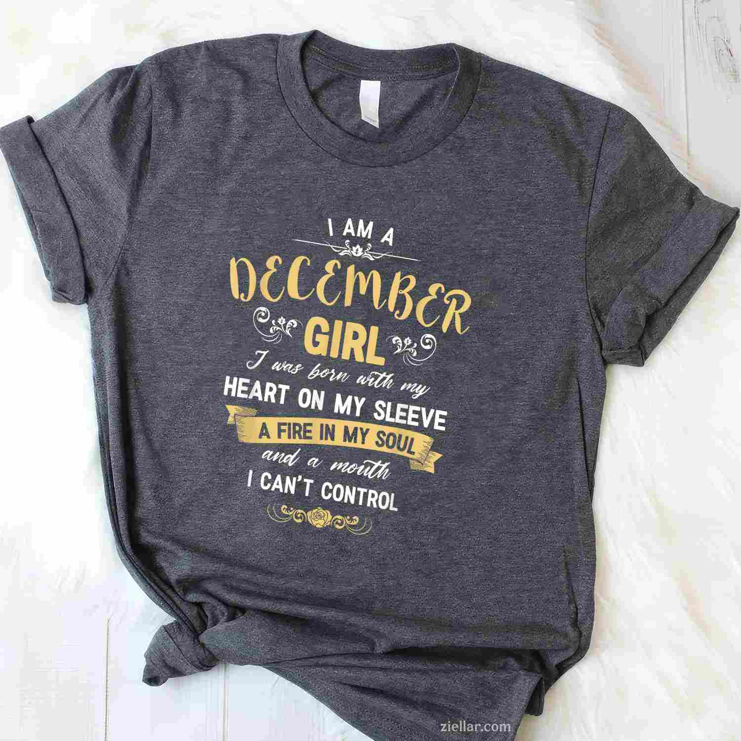 I Am A December Girl T-Shirt_ Women'S Birthday Gifts Shirt Tee, Perfect For A Winter Celebration