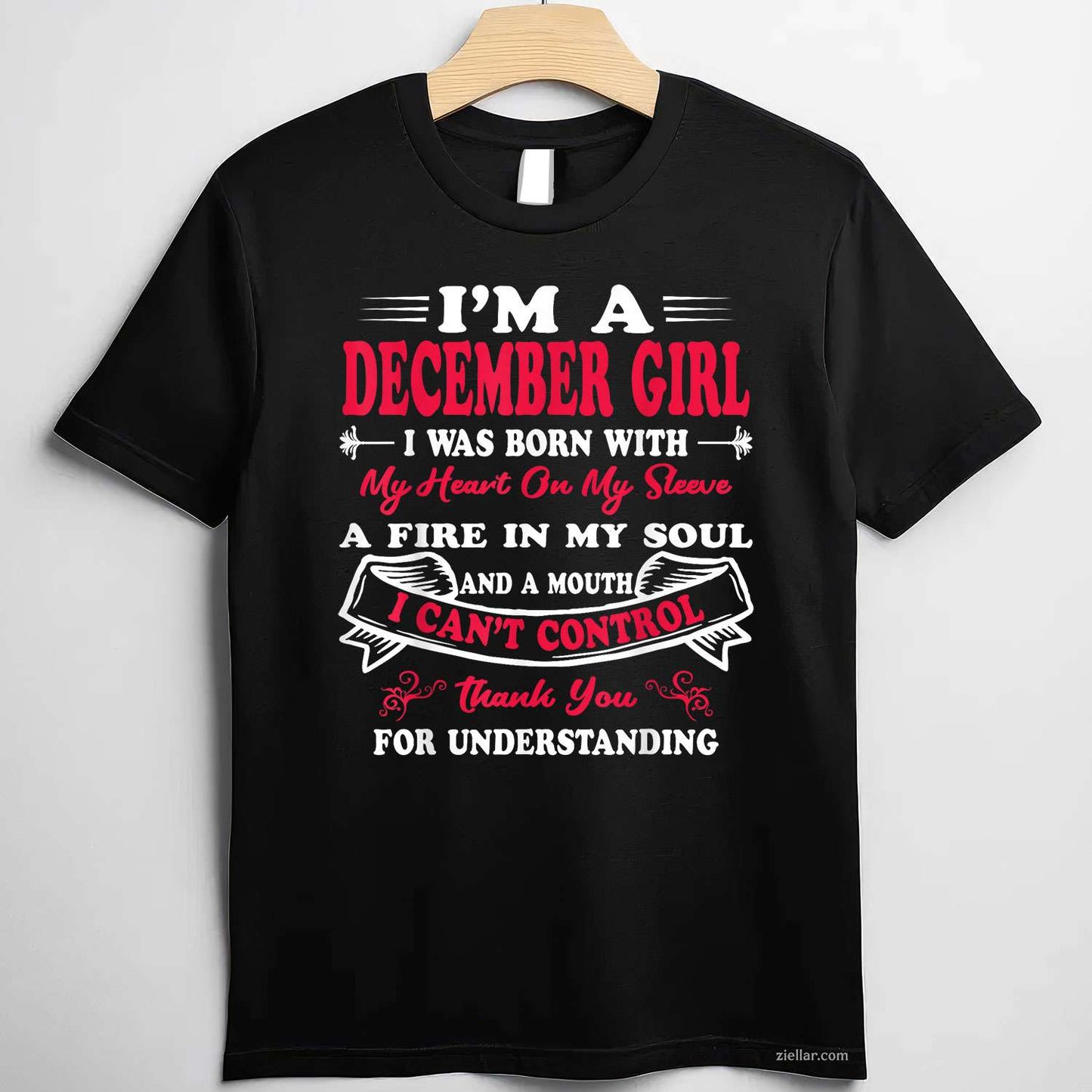 I Am A December Girl Womens Birthday Gifts T-Shirt_ A Sassy Queen Birthday Party Tee For Adult Women