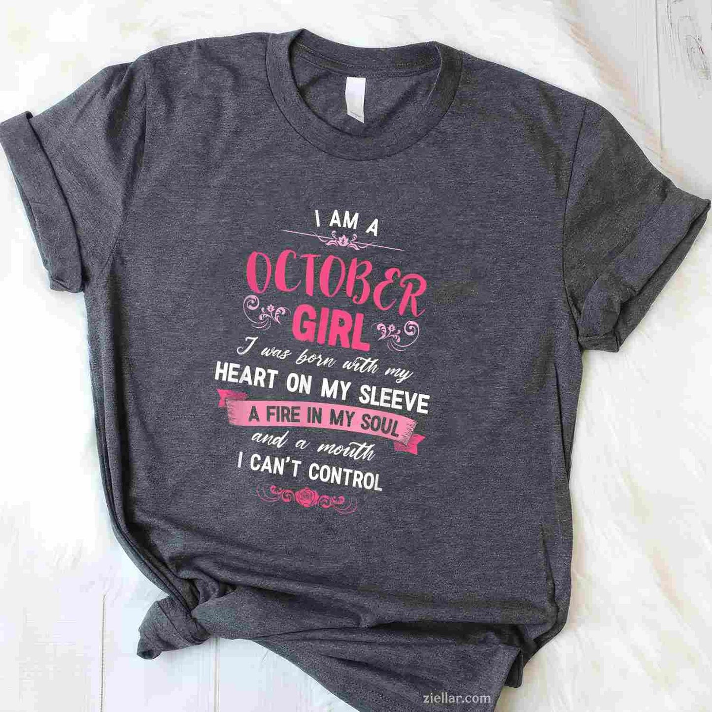 I Am A October Women Birthday Gifts Shirt Tee, Birthday T-Shirt for Men Women Adults Unisex, Trendy Graphic Apparel, Unique Gift Idea