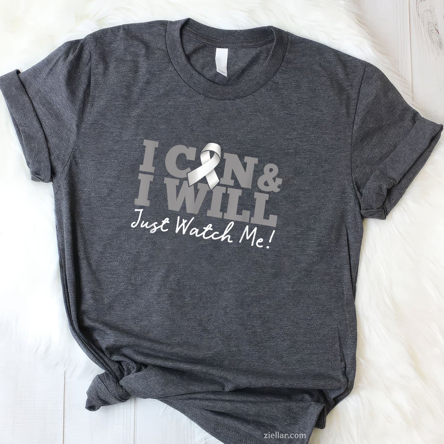 I Can & I Will Beat Lung Cancer Warrior Just Watch Me T-Shirt