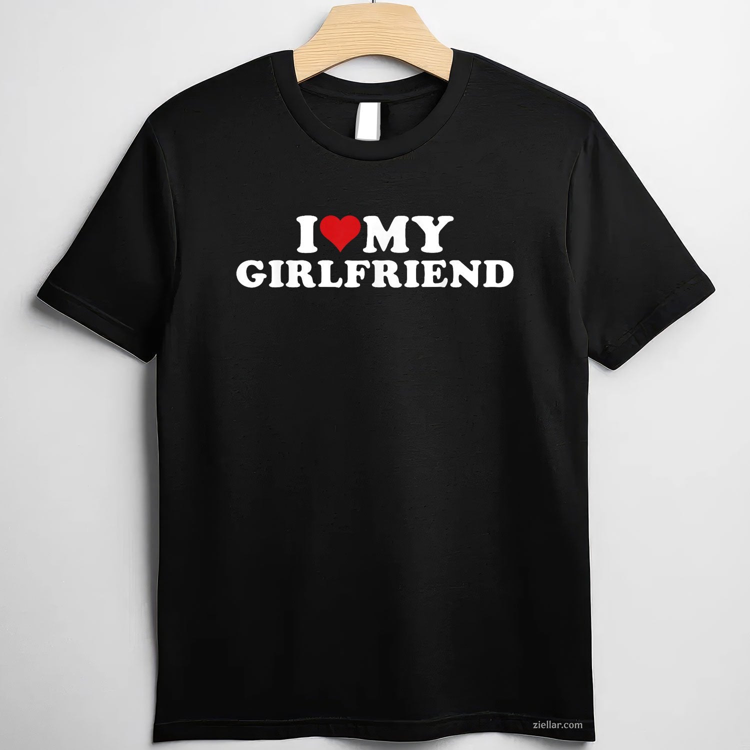 I Love My Hot Girlfriend I Heart My Hot Girlfriend GF Tee and T-Shirt, Funny Relationship Gift T-Shirt for Couples and Adults