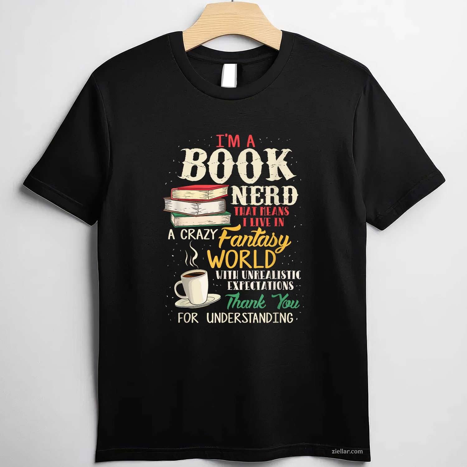 I'M A Book Nerd - Book Lover - Literature T-Shirt, Vintage Graphic Tee For Adults Unisex