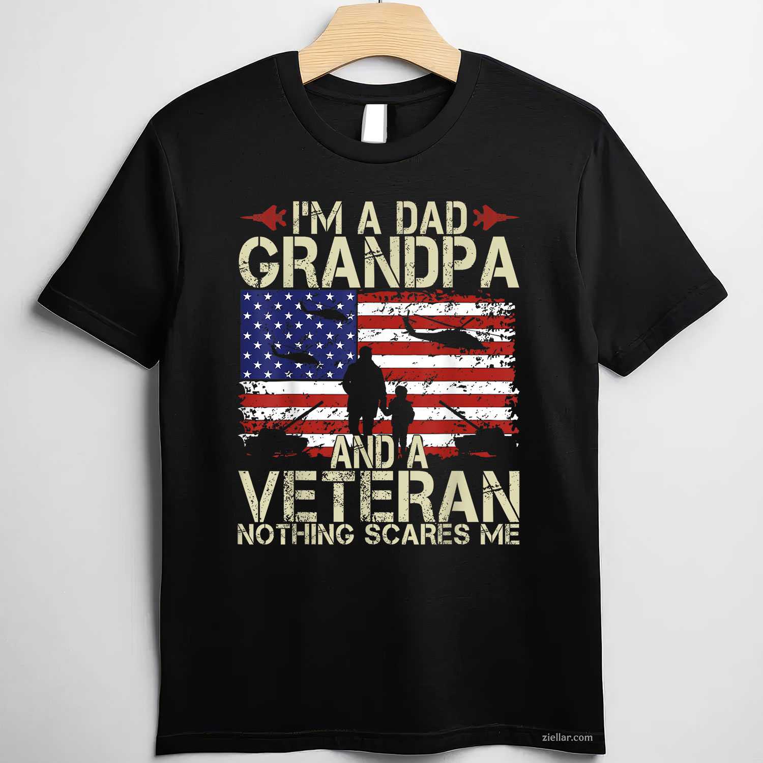 I'M A Dad, Grandpa, And Veteran, A Perfect Fathers Day Papa Grandpa Gift T-Shirt And Tee